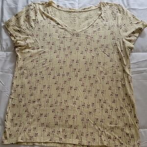 Floral Print V-Neck Women's Top